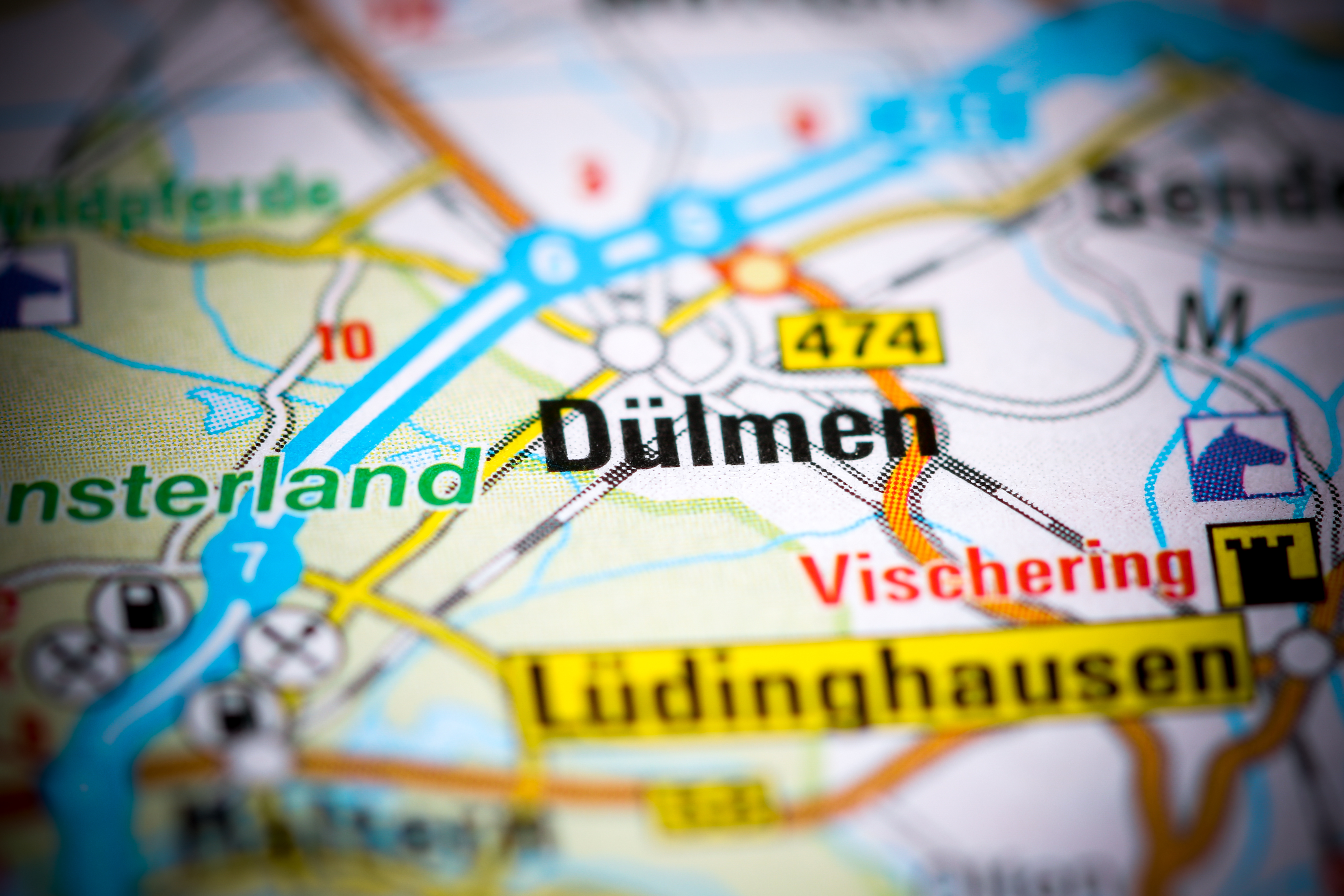 dulmen on a map